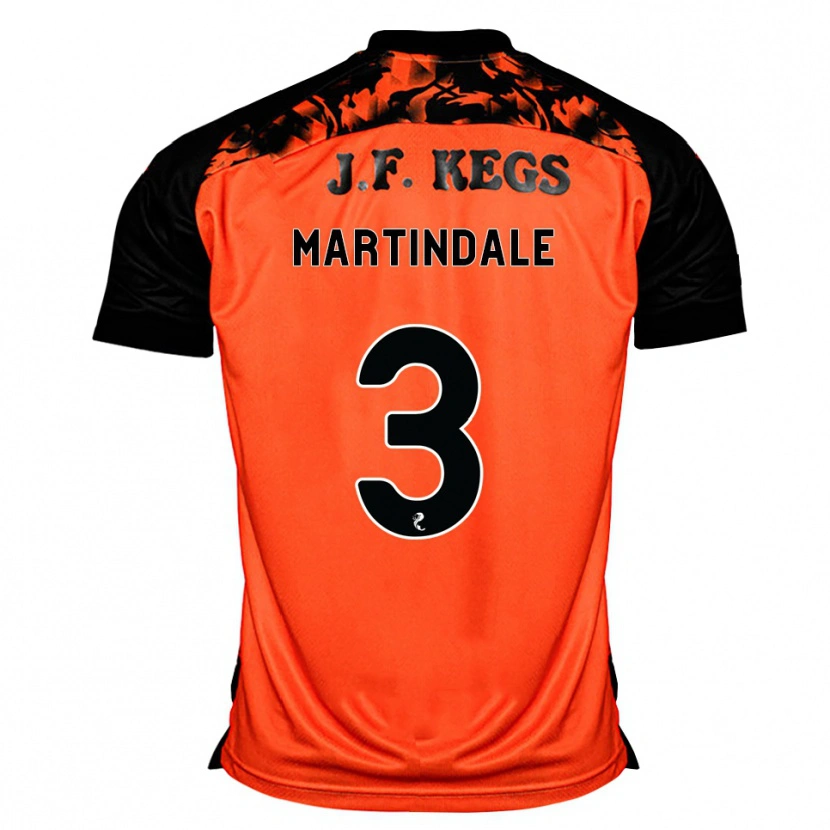 Danxen Børn Amilie Martindale #3 Orange Sort Hvid Hjemmebane Spillertrøjer 2026/27 Trøje T-Shirt