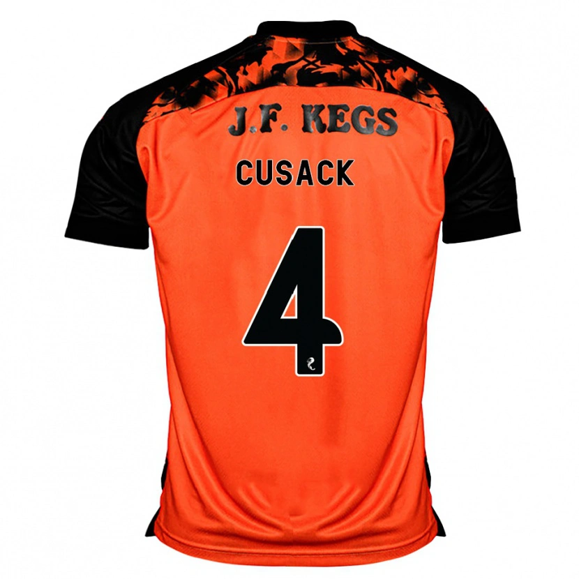 Danxen Børn Abbie Cusack #4 Orange Sort Hvid Hjemmebane Spillertrøjer 2026/27 Trøje T-Shirt