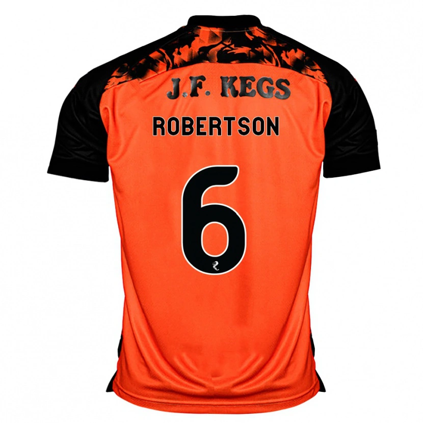 Danxen Børn Ashley Robertson #6 Orange Sort Hvid Hjemmebane Spillertrøjer 2026/27 Trøje T-Shirt