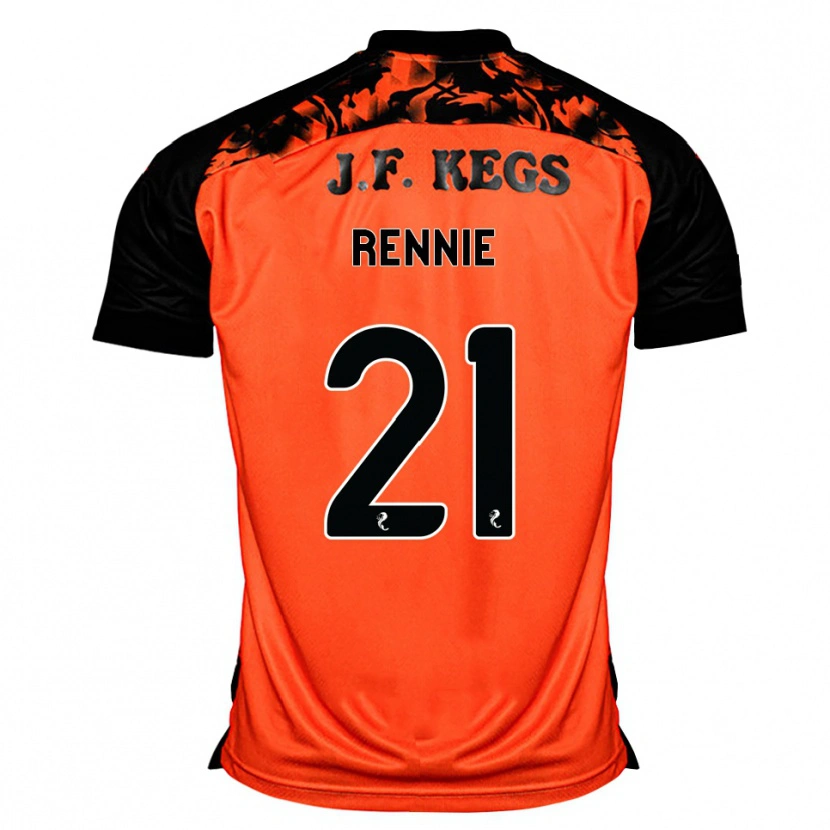 Danxen Børn Beth Rennie #21 Orange Sort Hvid Hjemmebane Spillertrøjer 2026/27 Trøje T-Shirt