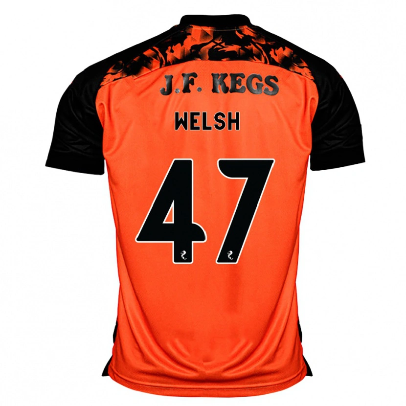 Danxen Børn Harry Welsh #47 Orange Sort Hvid Hjemmebane Spillertrøjer 2026/27 Trøje T-Shirt