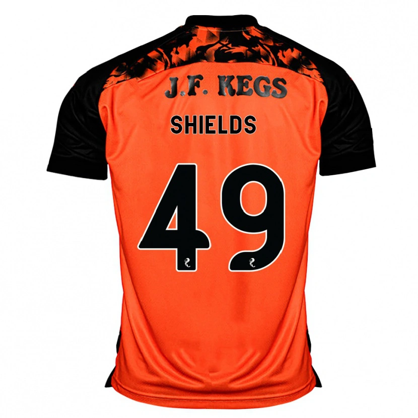 Danxen Børn Conal Shields #49 Orange Sort Hvid Hjemmebane Spillertrøjer 2026/27 Trøje T-Shirt