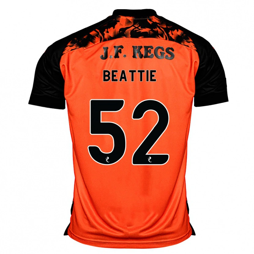 Danxen Børn Calvin Beattie #52 Orange Sort Hvid Hjemmebane Spillertrøjer 2026/27 Trøje T-Shirt