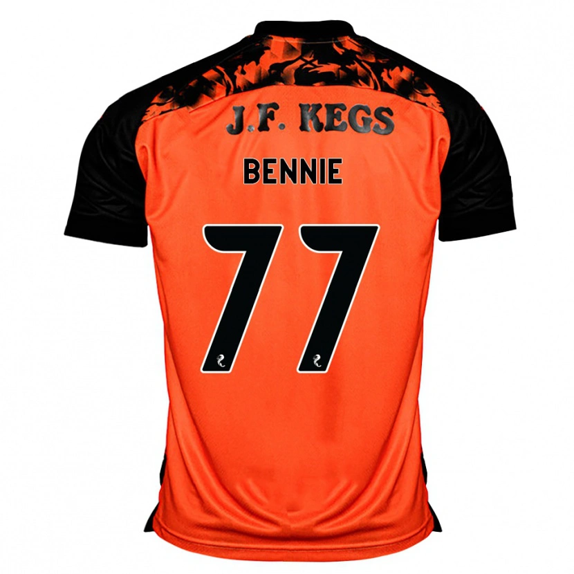 Danxen Børn Daniel Bennie #77 Orange Sort Hvid Hjemmebane Spillertrøjer 2026/27 Trøje T-Shirt