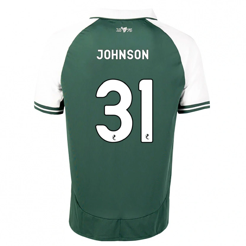 Danxen Børn Murray Johnson #31 Havgrøn Hvid Hjemmebane Spillertrøjer 2026/27 Trøje T-Shirt