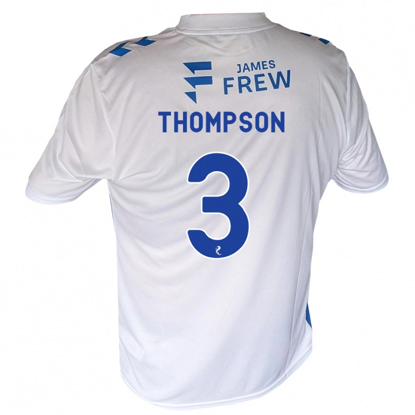 Danxen Børn Dominic Thompson #3 Kongeblå Hvid Hjemmebane Spillertrøjer 2026/27 Trøje T-Shirt