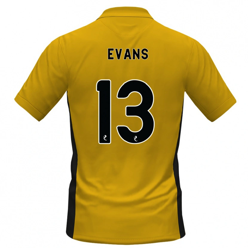 Danxen Børn Lauren Evans #13 Orange Sort Hjemmebane Spillertrøjer 2026/27 Trøje T-Shirt