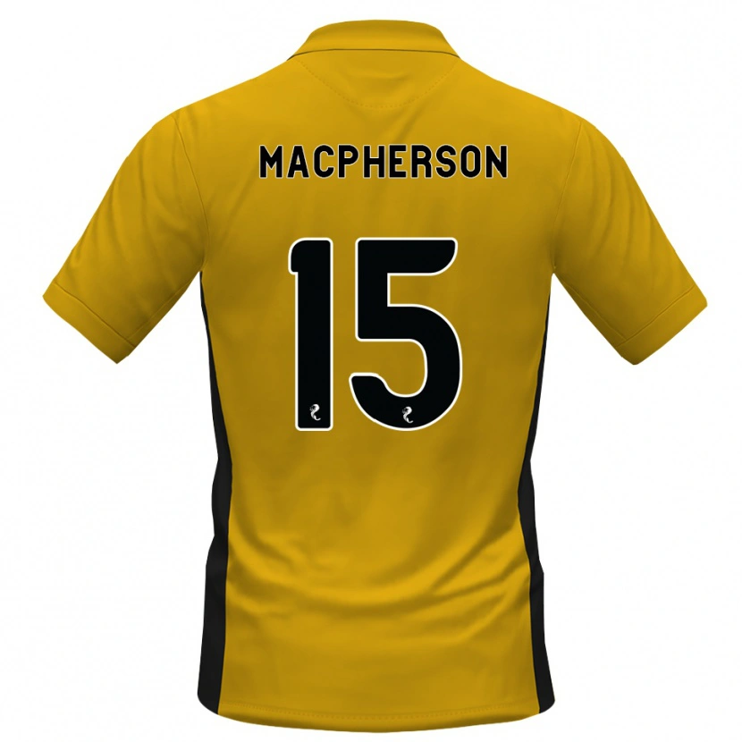 Danxen Børn Cammy Macpherson #15 Orange Sort Hjemmebane Spillertrøjer 2026/27 Trøje T-Shirt