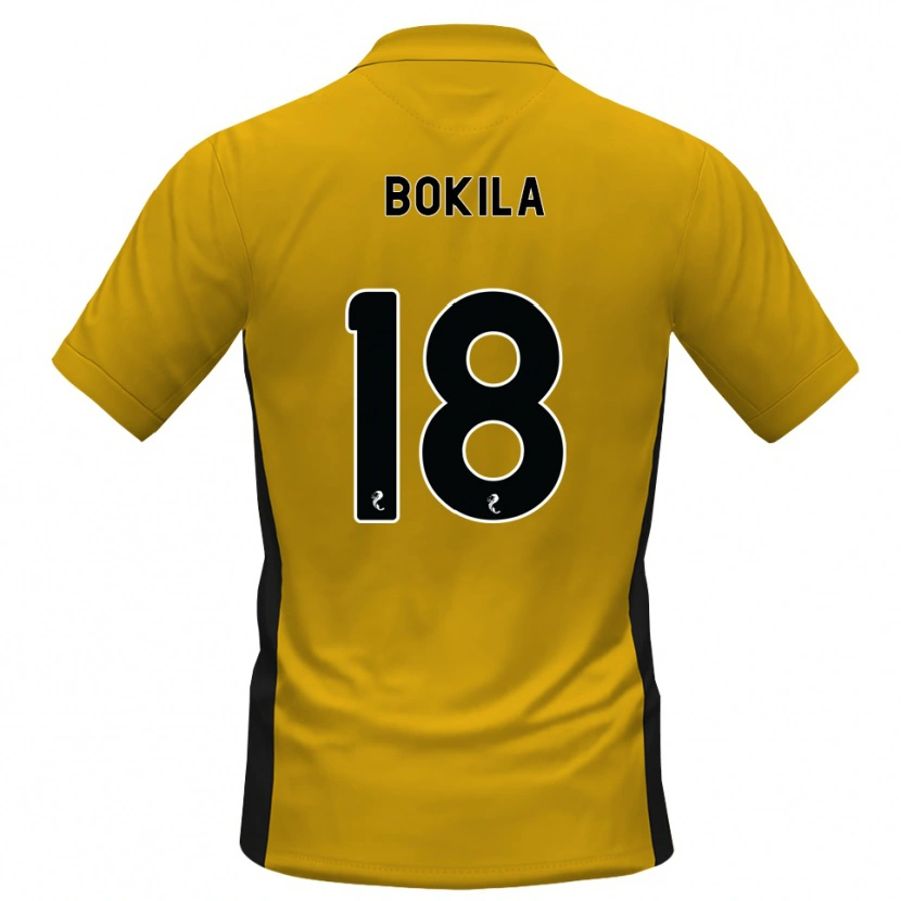 Danxen Børn Jeremy Bokila #18 Orange Sort Hjemmebane Spillertrøjer 2026/27 Trøje T-Shirt