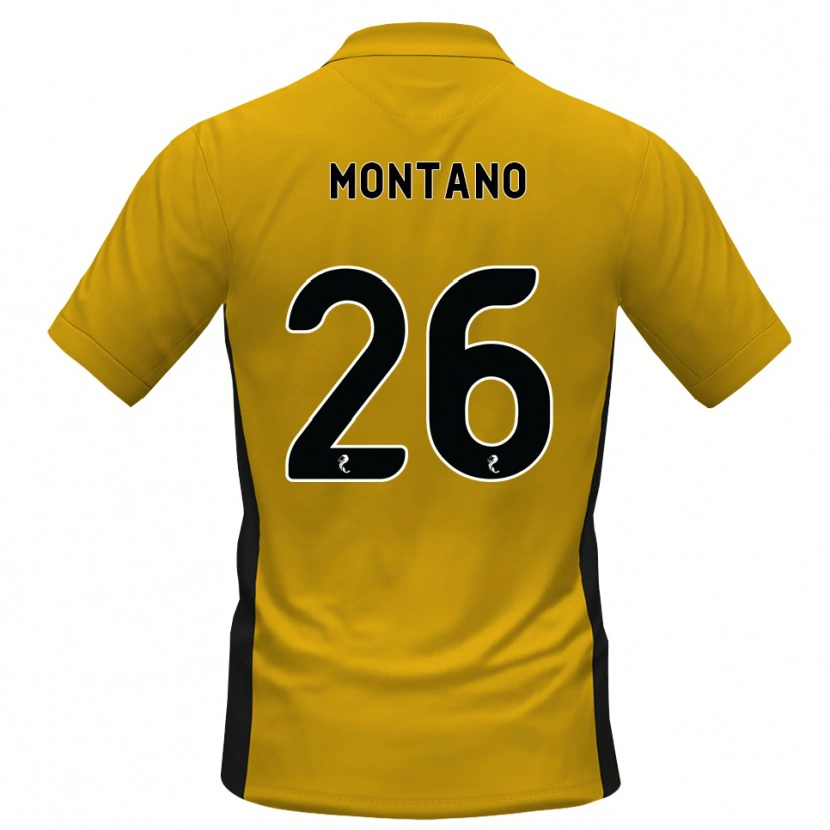 Danxen Børn Cristian Montano #26 Orange Sort Hjemmebane Spillertrøjer 2026/27 Trøje T-Shirt