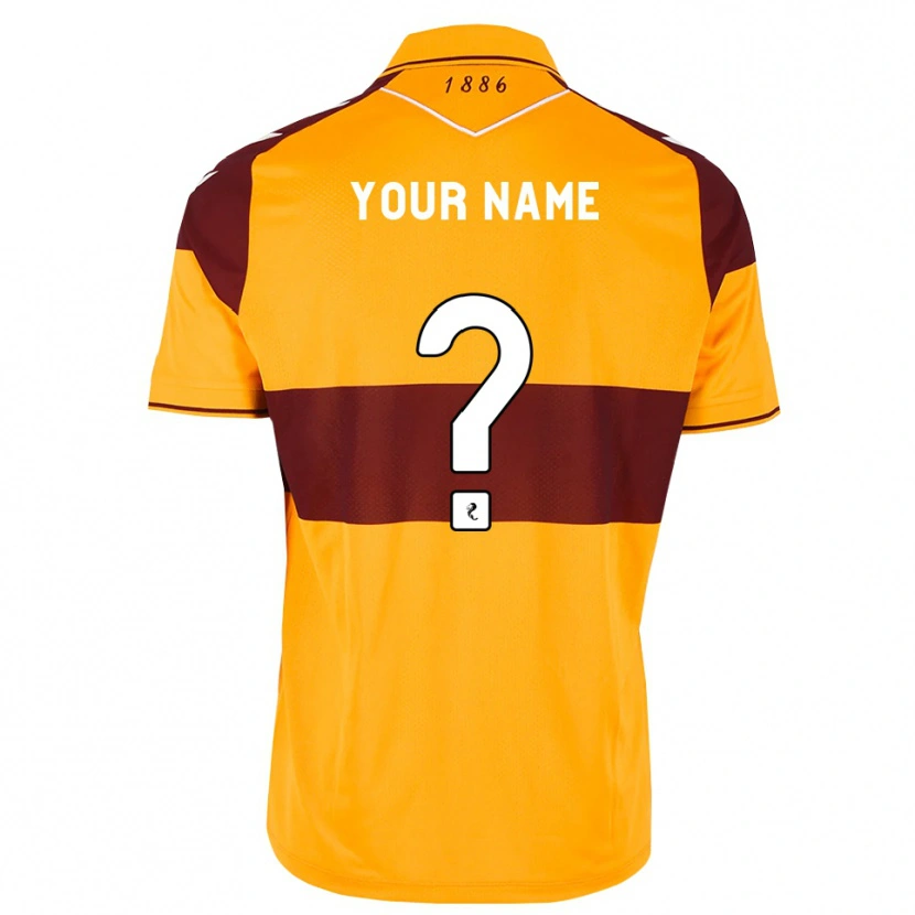 Danxen Børn Dit Navn #0 Maron Orange Hjemmebane Spillertrøjer 2026/27 Trøje T-Shirt