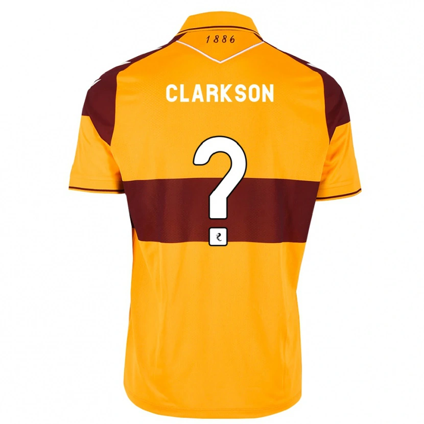 Danxen Børn Joshua Clarkson #0 Maron Orange Hjemmebane Spillertrøjer 2026/27 Trøje T-Shirt