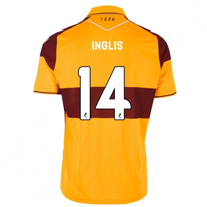 Danxen Børn Gill Inglis #14 Maron Orange Hjemmebane Spillertrøjer 2026/27 Trøje T-Shirt