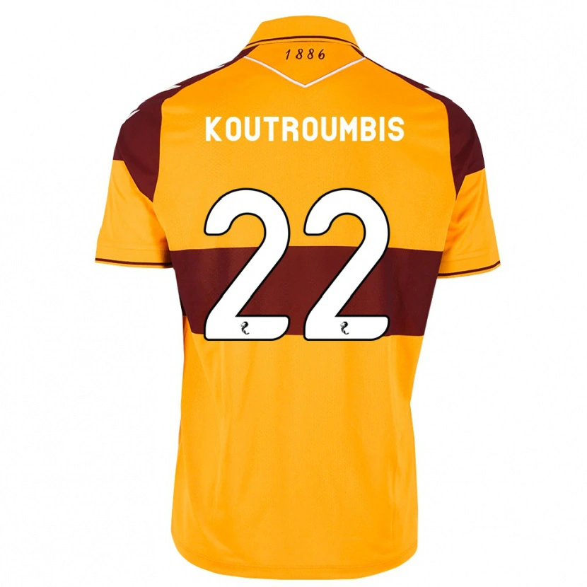 Danxen Børn John Koutroumbis #22 Maron Orange Hjemmebane Spillertrøjer 2026/27 Trøje T-Shirt