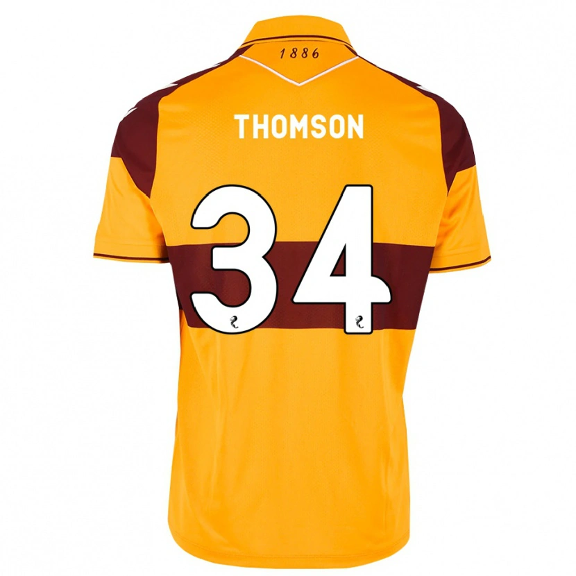 Danxen Børn Aaron Thomson #34 Maron Orange Hjemmebane Spillertrøjer 2026/27 Trøje T-Shirt