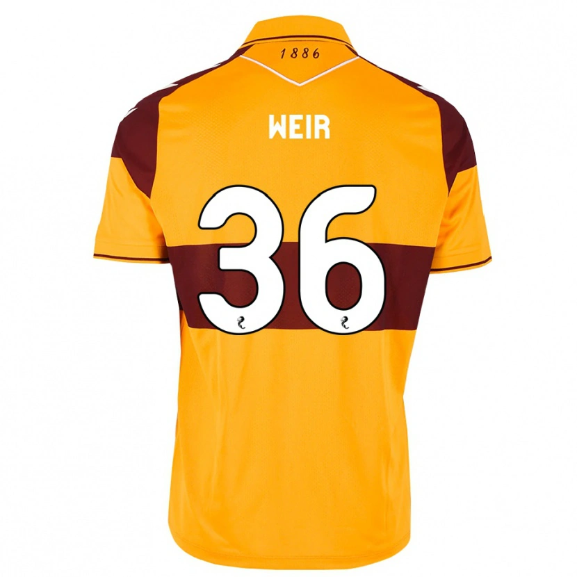Danxen Børn Lucas Weir #36 Maron Orange Hjemmebane Spillertrøjer 2026/27 Trøje T-Shirt