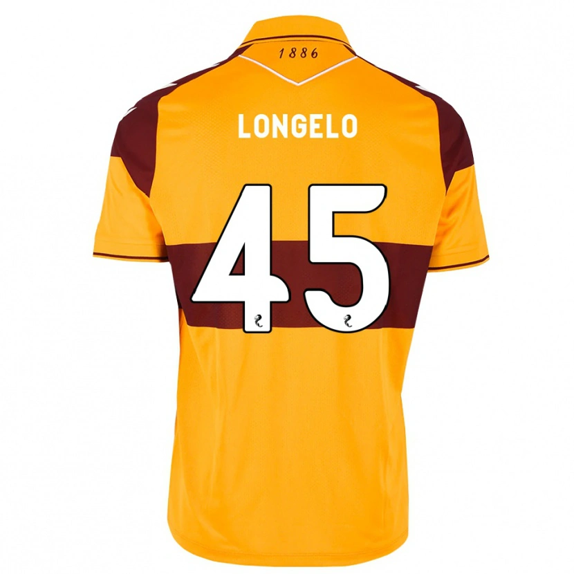 Danxen Børn Emmanuel Longelo #45 Maron Orange Hjemmebane Spillertrøjer 2026/27 Trøje T-Shirt