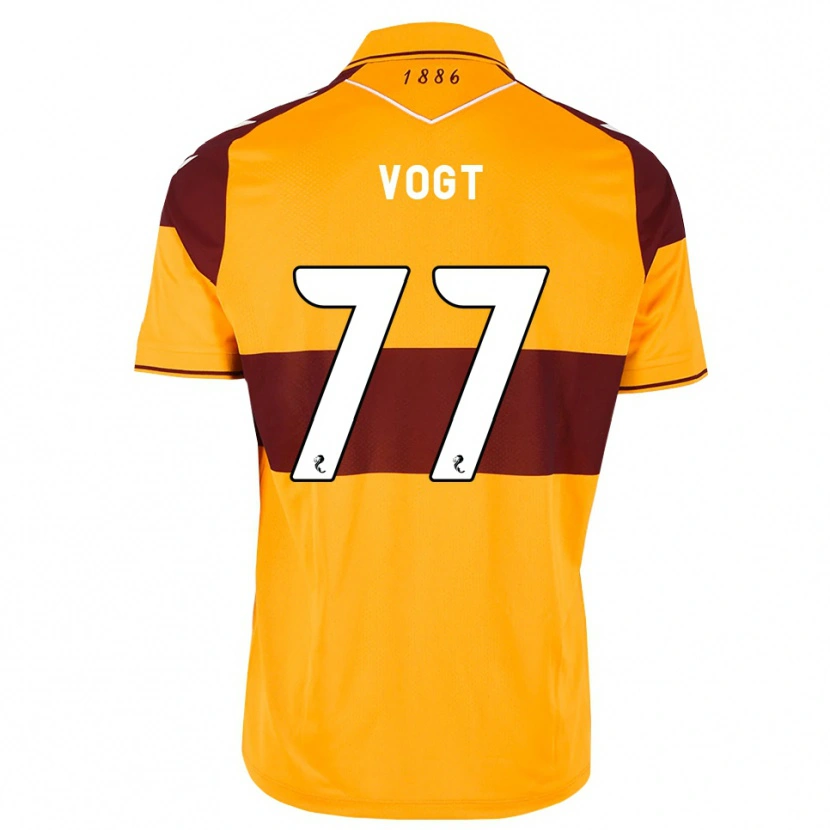 Danxen Børn Willy Vogt #77 Maron Orange Hjemmebane Spillertrøjer 2026/27 Trøje T-Shirt