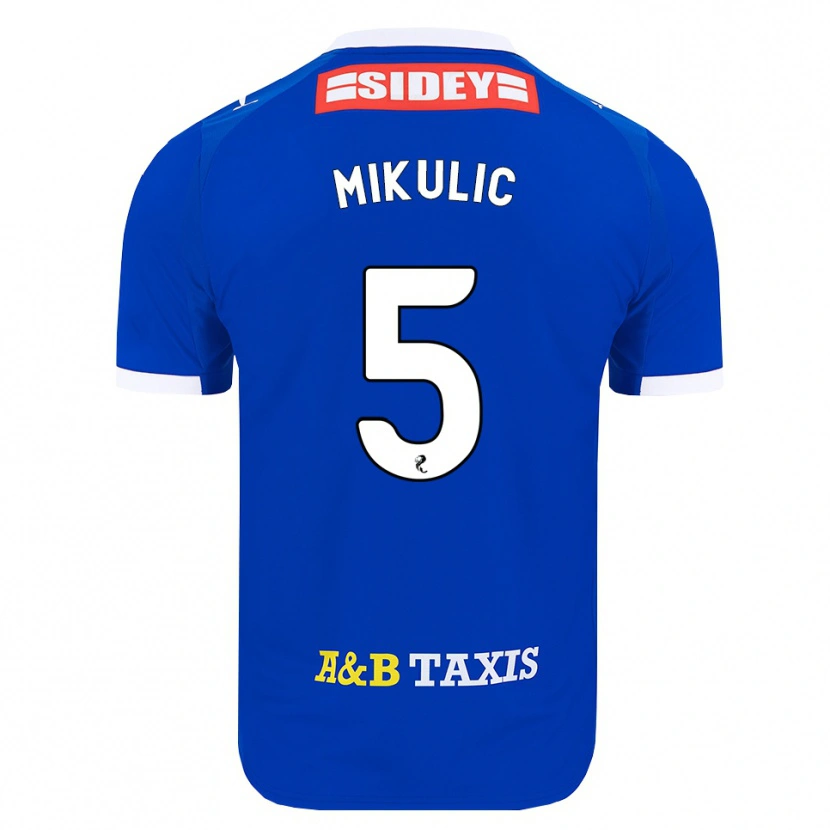 Danxen Børn Bozo Mikulic #5 Blå Rød Gul Hjemmebane Spillertrøjer 2026/27 Trøje T-Shirt
