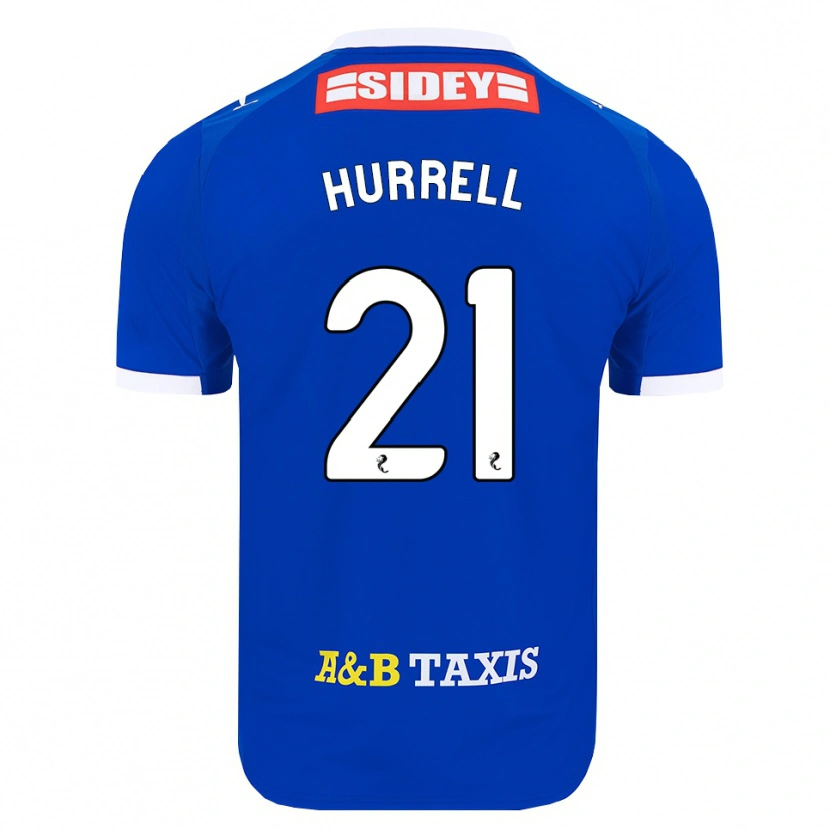 Danxen Børn Olivia Hurrell #21 Blå Rød Gul Hjemmebane Spillertrøjer 2026/27 Trøje T-Shirt
