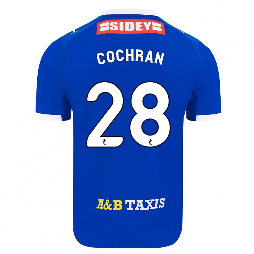 Danxen Børn Bobby Cochran #28 Blå Rød Gul Hjemmebane Spillertrøjer 2026/27 Trøje T-Shirt