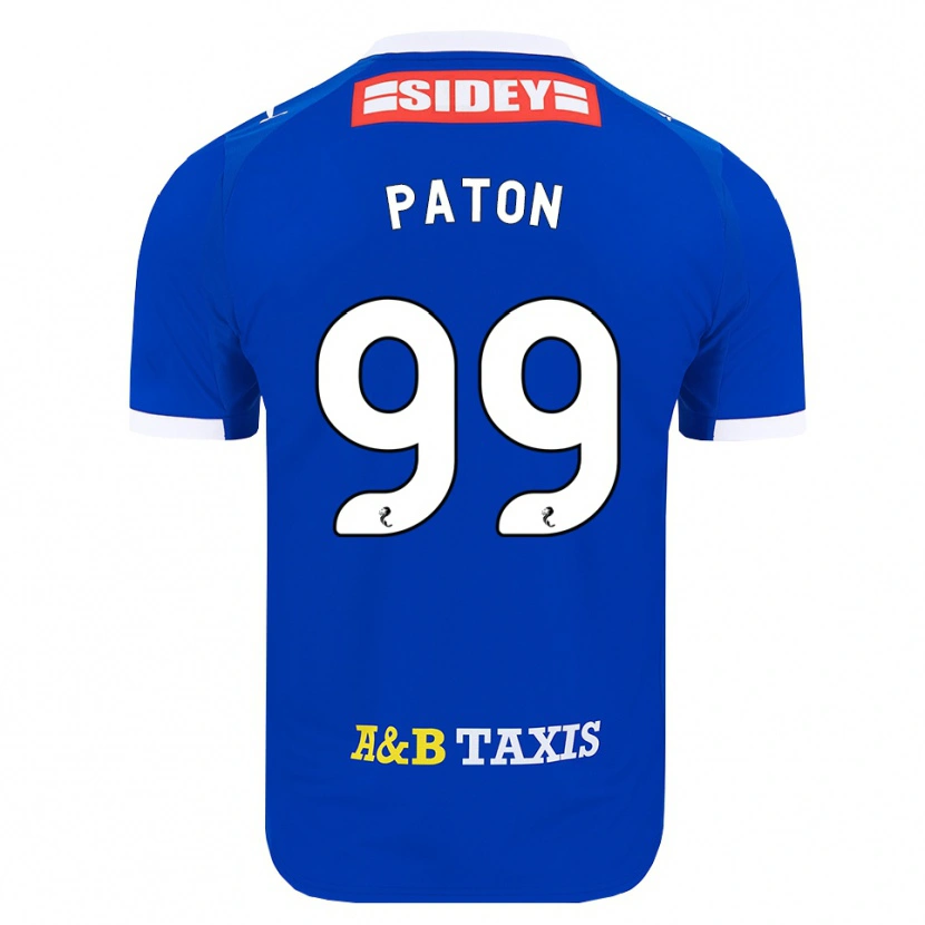 Danxen Børn Ruari Paton #99 Blå Rød Gul Hjemmebane Spillertrøjer 2026/27 Trøje T-Shirt