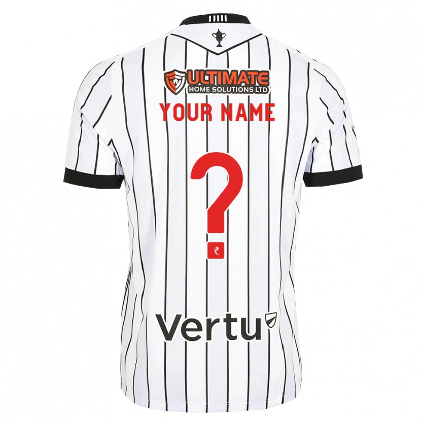 Danxen Børn Dit Navn #0 Hvid Sort Rød Hjemmebane Spillertrøjer 2026/27 Trøje T-Shirt