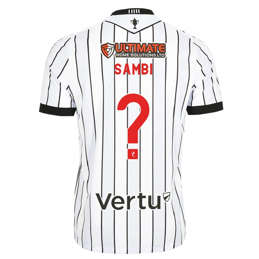 Danxen Børn Jaspreet Sambi #0 Hvid Sort Rød Hjemmebane Spillertrøjer 2026/27 Trøje T-Shirt