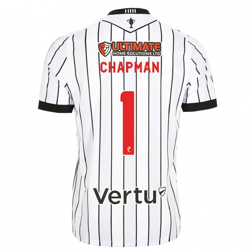 Danxen Børn Jacob Chapman #1 Hvid Sort Rød Hjemmebane Spillertrøjer 2026/27 Trøje T-Shirt
