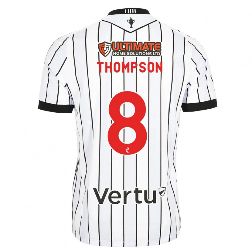 Danxen Børn Struan Thompson #8 Hvid Sort Rød Hjemmebane Spillertrøjer 2026/27 Trøje T-Shirt