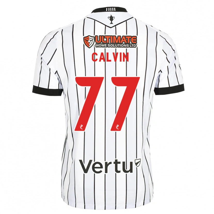 Danxen Børn Jalmaro Calvin #77 Hvid Sort Rød Hjemmebane Spillertrøjer 2026/27 Trøje T-Shirt