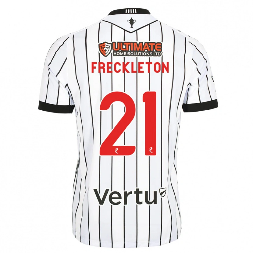 Danxen Børn Miguel Freckleton #21 Hvid Sort Rød Hjemmebane Spillertrøjer 2026/27 Trøje T-Shirt
