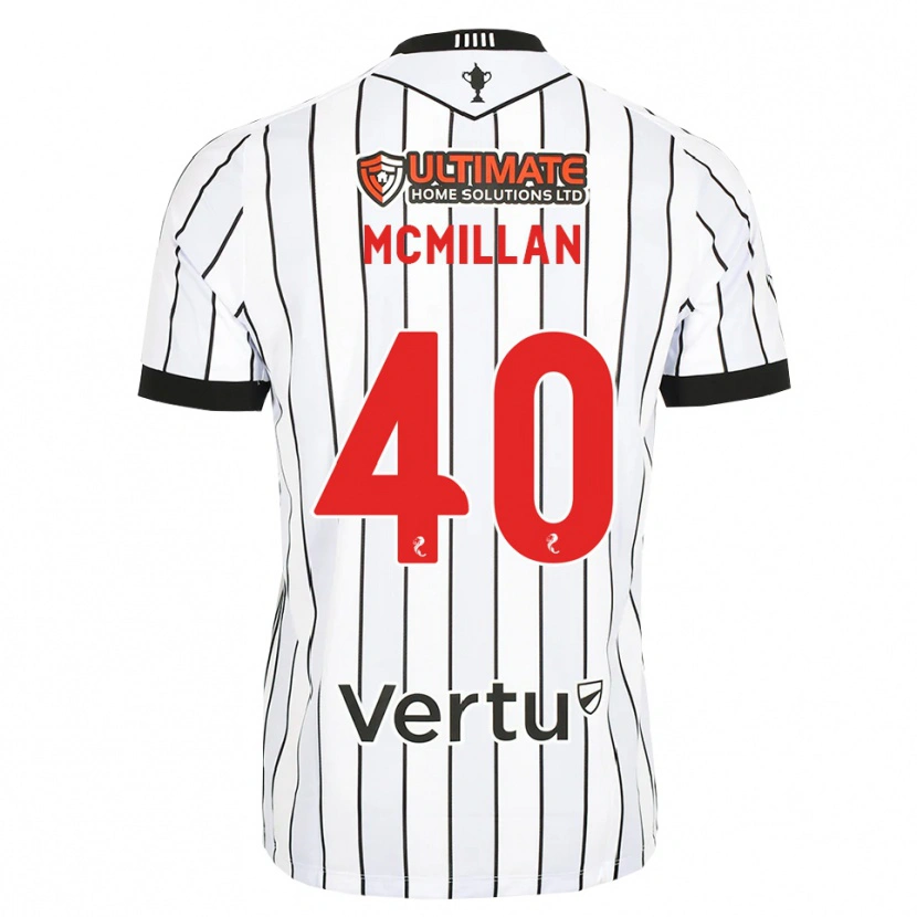 Danxen Børn Caiden Mcmillan #40 Hvid Sort Rød Hjemmebane Spillertrøjer 2026/27 Trøje T-Shirt