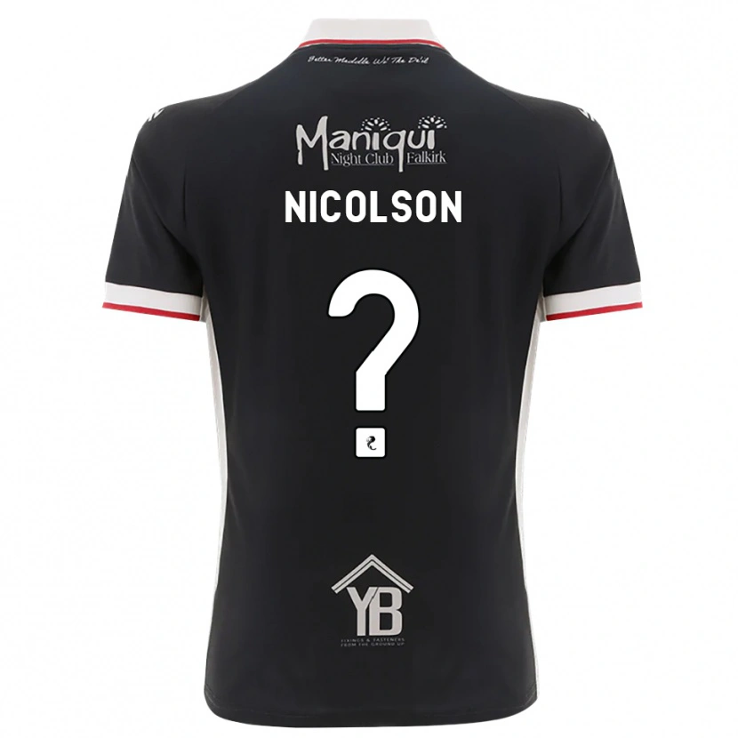 Danxen Børn Amanda Nicolson #0 Sort Hvid Rød Hjemmebane Spillertrøjer 2026/27 Trøje T-Shirt