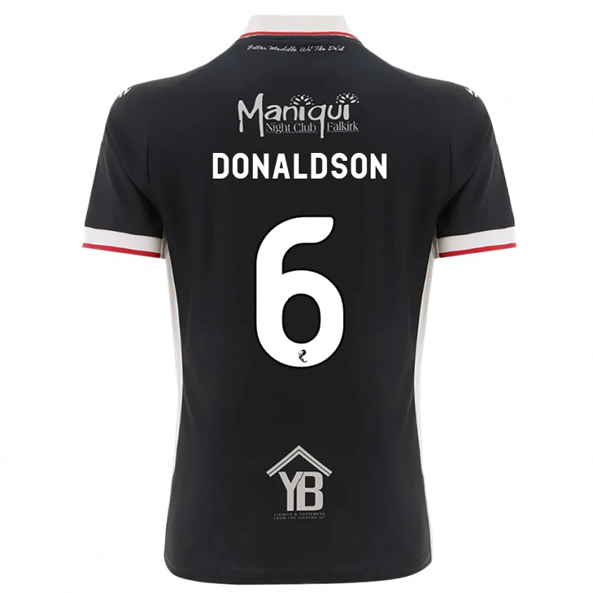 Danxen Børn Coll Donaldson #6 Sort Hvid Rød Hjemmebane Spillertrøjer 2026/27 Trøje T-Shirt