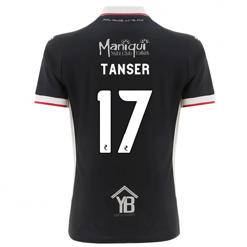 Danxen Børn Scott Tanser #17 Sort Hvid Rød Hjemmebane Spillertrøjer 2026/27 Trøje T-Shirt