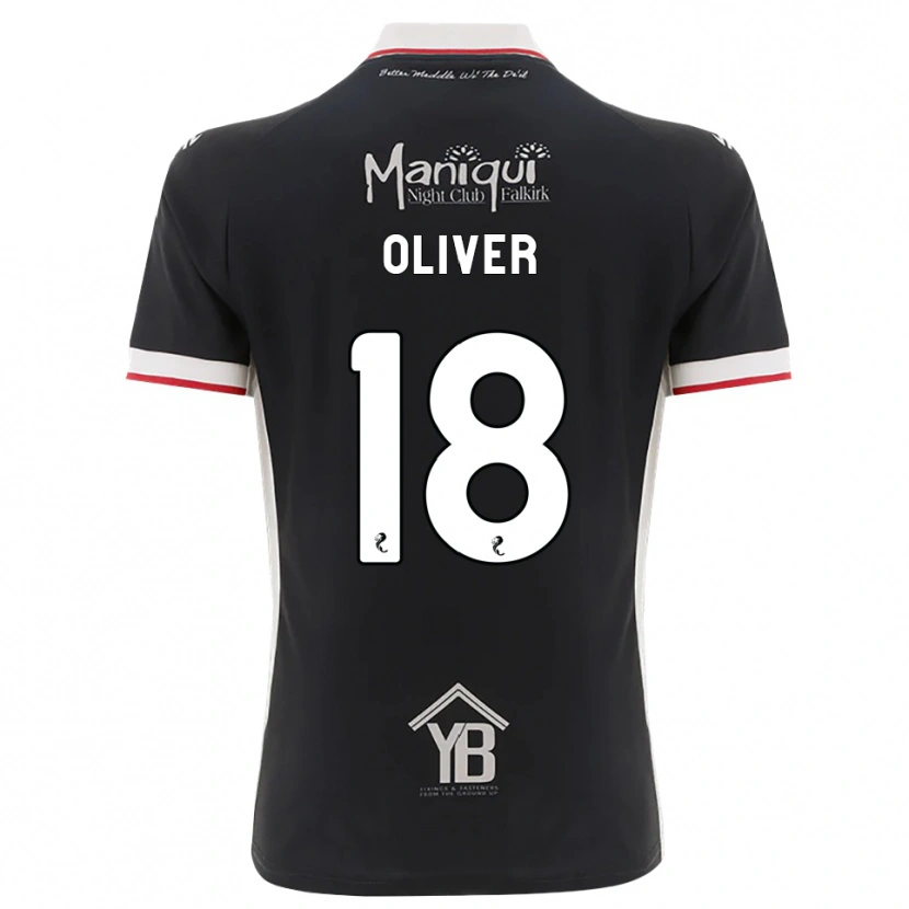 Danxen Børn Gary Oliver #18 Sort Hvid Rød Hjemmebane Spillertrøjer 2026/27 Trøje T-Shirt