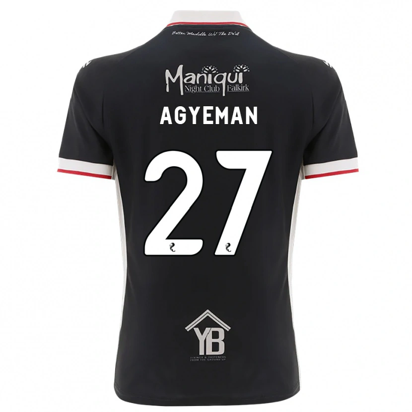 Danxen Børn Alfie Agyeman #27 Sort Hvid Rød Hjemmebane Spillertrøjer 2026/27 Trøje T-Shirt