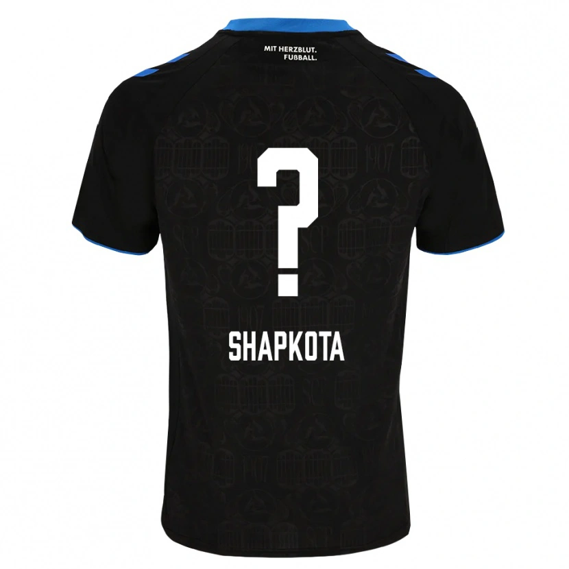 Danxen Børn Raul Shapkota #0 Sort Hvid Rød Hjemmebane Spillertrøjer 2026/27 Trøje T-Shirt