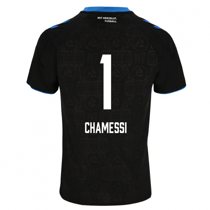 Danxen Børn Ian Chamessi #1 Sort Hvid Rød Hjemmebane Spillertrøjer 2026/27 Trøje T-Shirt