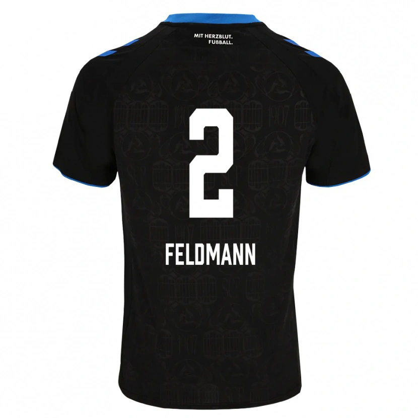 Danxen Børn Ole Feldmann #2 Sort Hvid Rød Hjemmebane Spillertrøjer 2026/27 Trøje T-Shirt