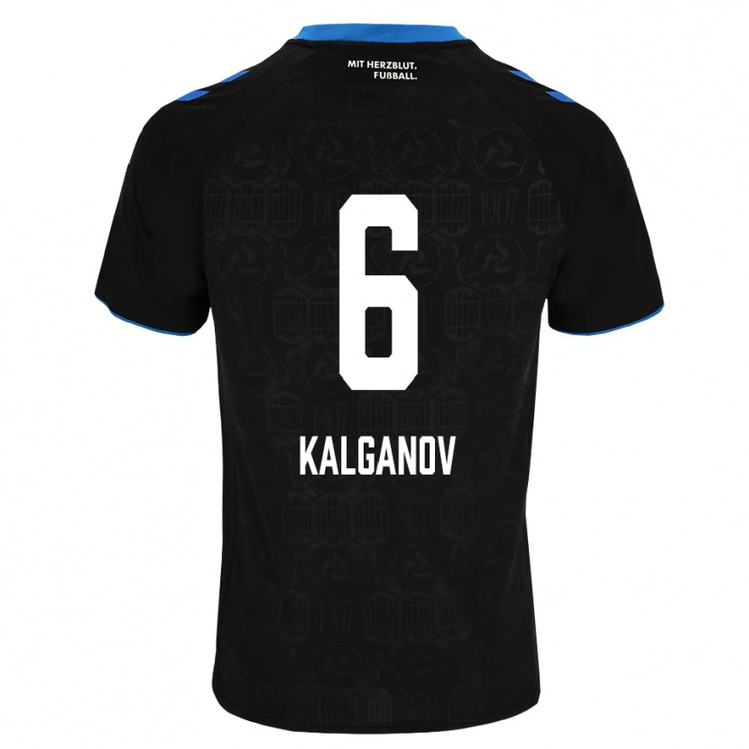Danxen Børn Levin Kalganov #6 Sort Hvid Rød Hjemmebane Spillertrøjer 2026/27 Trøje T-Shirt