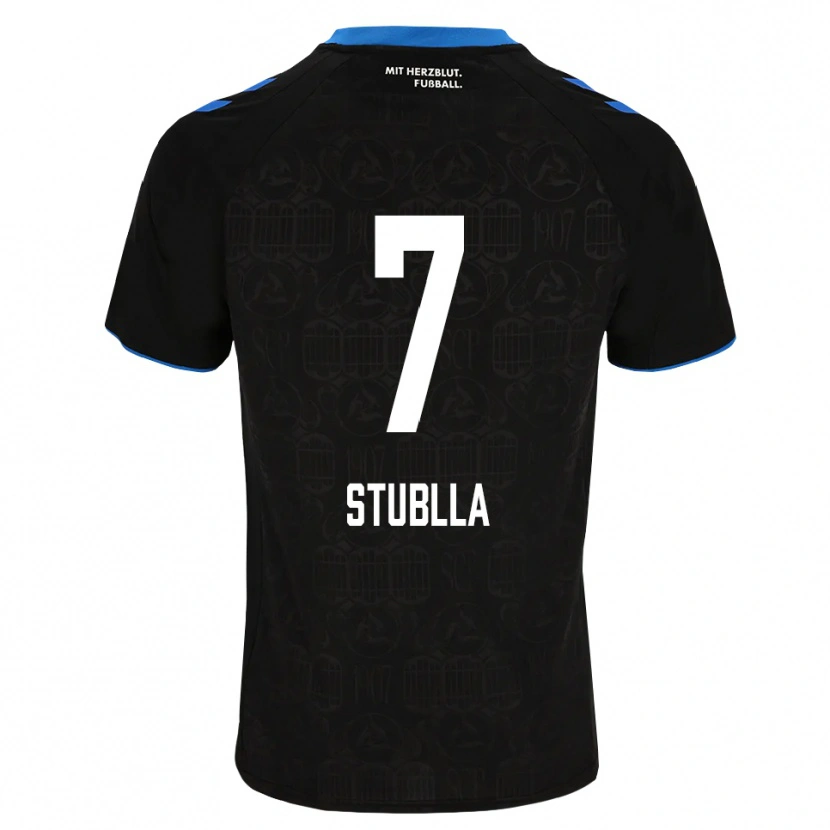 Danxen Børn Shkrep Stublla #7 Sort Hvid Rød Hjemmebane Spillertrøjer 2026/27 Trøje T-Shirt