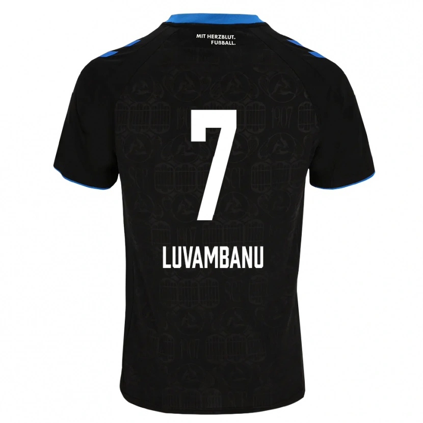 Danxen Børn Danell Luvambanu #7 Sort Hvid Rød Hjemmebane Spillertrøjer 2026/27 Trøje T-Shirt