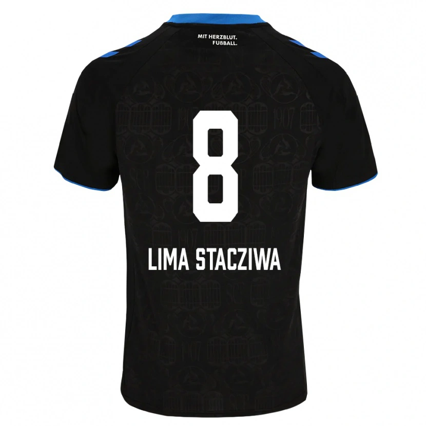 Danxen Børn Neo Lima Stacziwa #8 Sort Hvid Rød Hjemmebane Spillertrøjer 2026/27 Trøje T-Shirt
