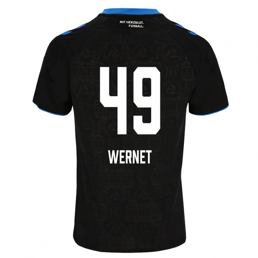 Danxen Børn Vigo Wernet #49 Sort Hvid Rød Hjemmebane Spillertrøjer 2026/27 Trøje T-Shirt