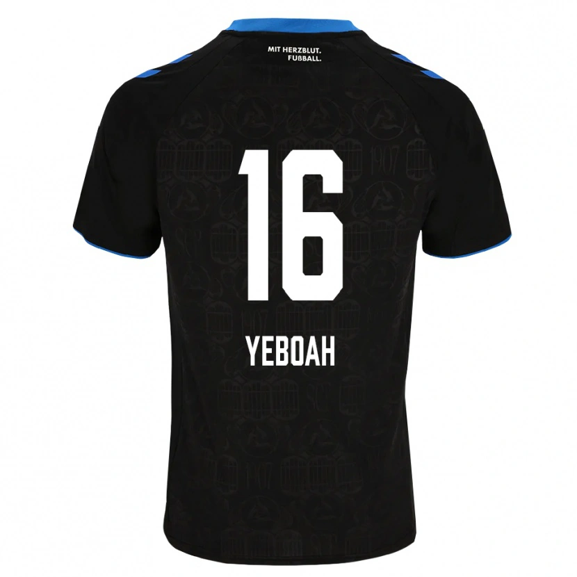 Danxen Børn Isaaq Yeboah #16 Sort Hvid Rød Hjemmebane Spillertrøjer 2026/27 Trøje T-Shirt
