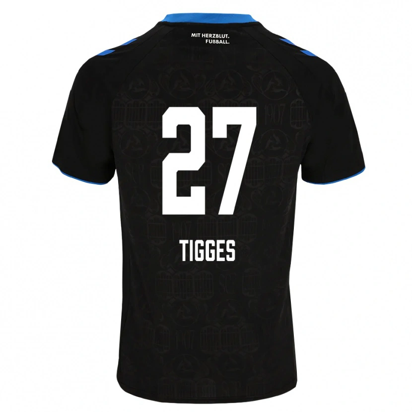 Danxen Børn Steffen Tigges #27 Sort Hvid Rød Hjemmebane Spillertrøjer 2026/27 Trøje T-Shirt