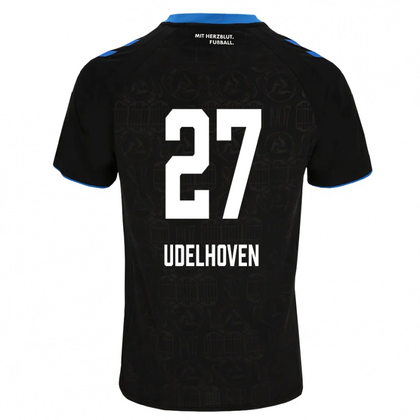 Danxen Børn Joel Udelhoven #27 Sort Hvid Rød Hjemmebane Spillertrøjer 2026/27 Trøje T-Shirt
