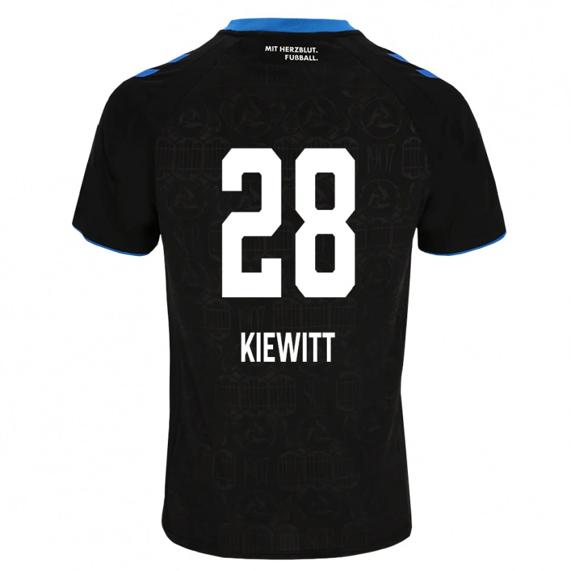 Danxen Børn Lucas Kiewitt #28 Sort Hvid Rød Hjemmebane Spillertrøjer 2026/27 Trøje T-Shirt